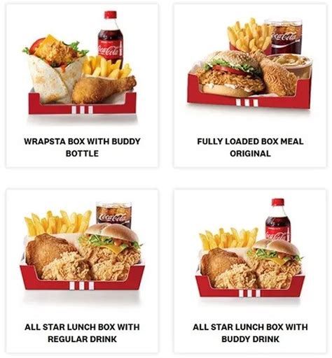 kfc menu and prices in south africa